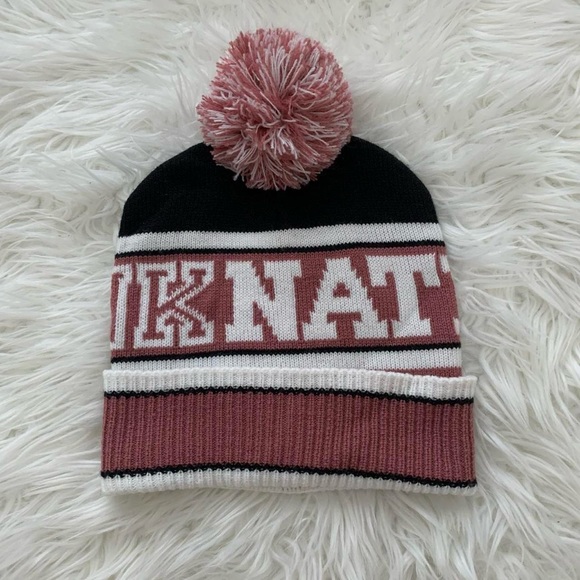 PINK Nation Pom-Pom Knit Beanie - Picture 1 of 3